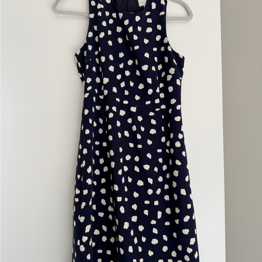 Julie Brown NYC Navy & White Polka Dot Sleeveless Dress – Size 2